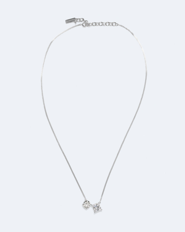 The Beauty of Brevity -  Zirconia and Recycled Silver Necklace