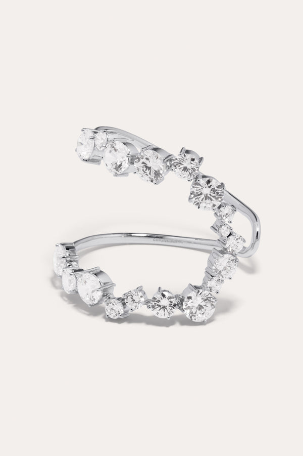 Myth - Zirconia and Rhodium Plated Cuff