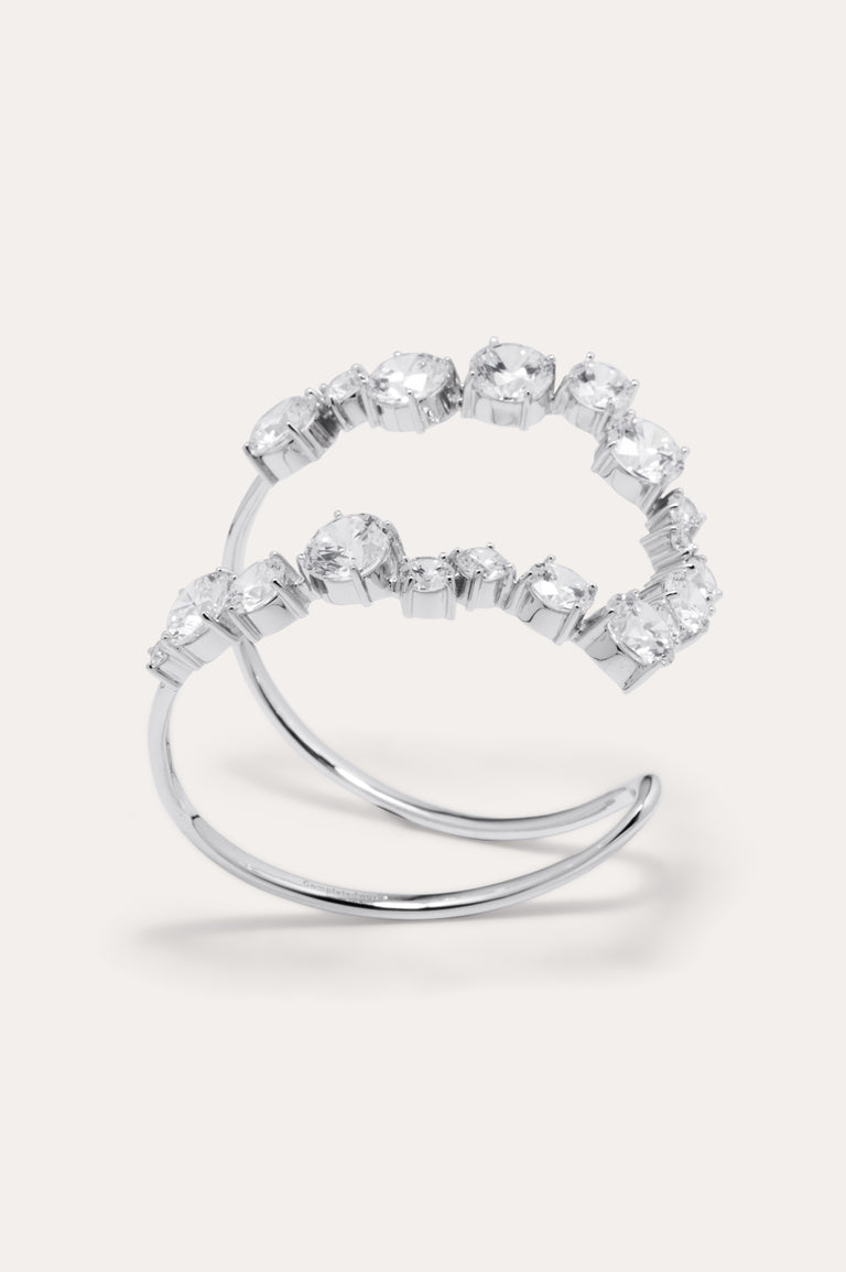 Z13 - Zirconia and Rhodium Plated Cuff