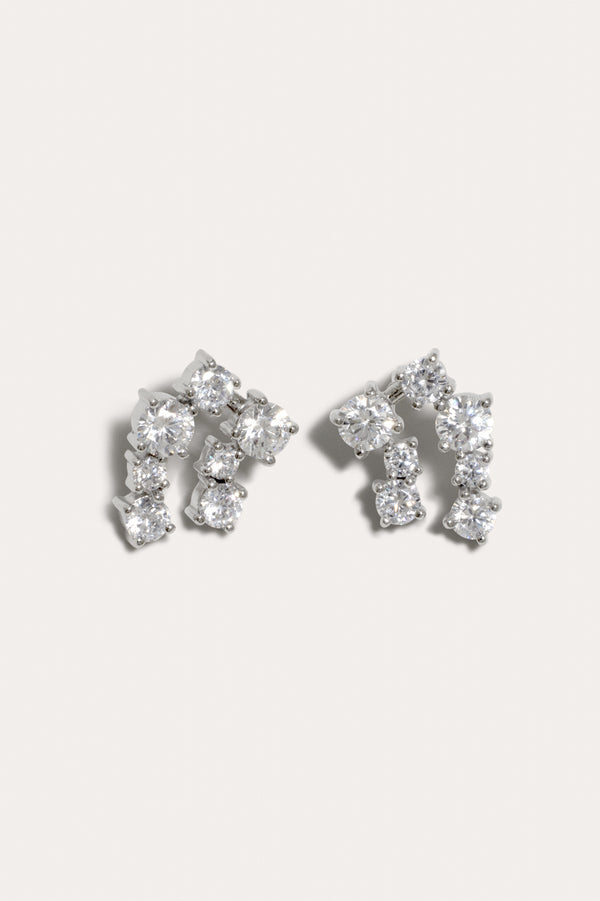 Myth - Zirconia and Rhodium Plated Earrings