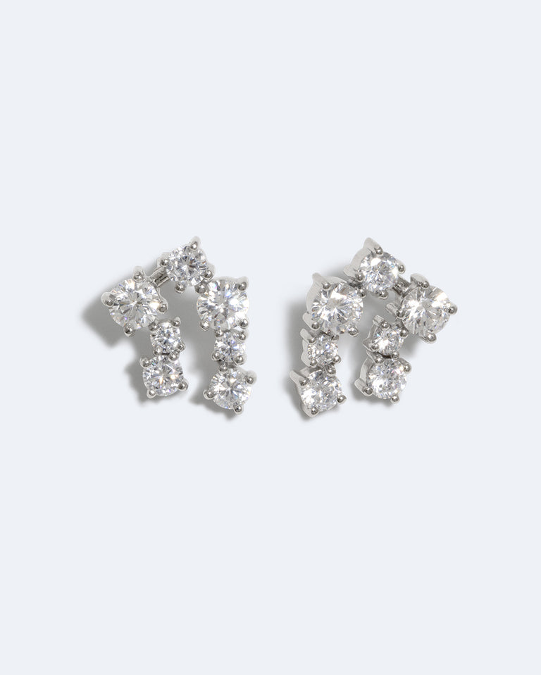 Myth - 14 Carat White Gold and Diamond Earrings