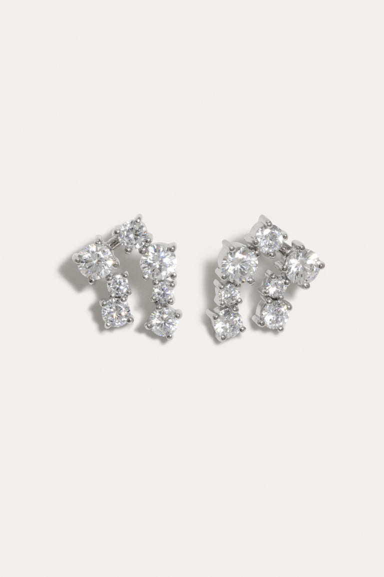 Myth - Zirconia and Rhodium Plated Earrings