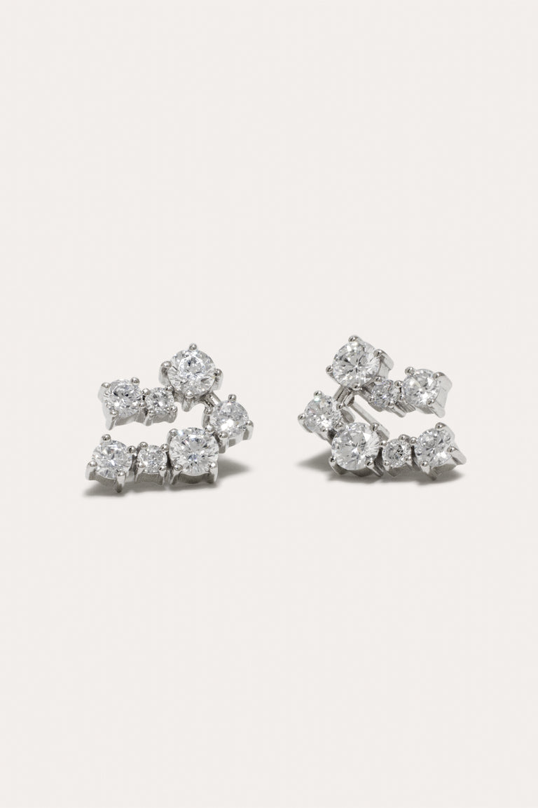 Myth - Zirconia and Rhodium Plated Earrings