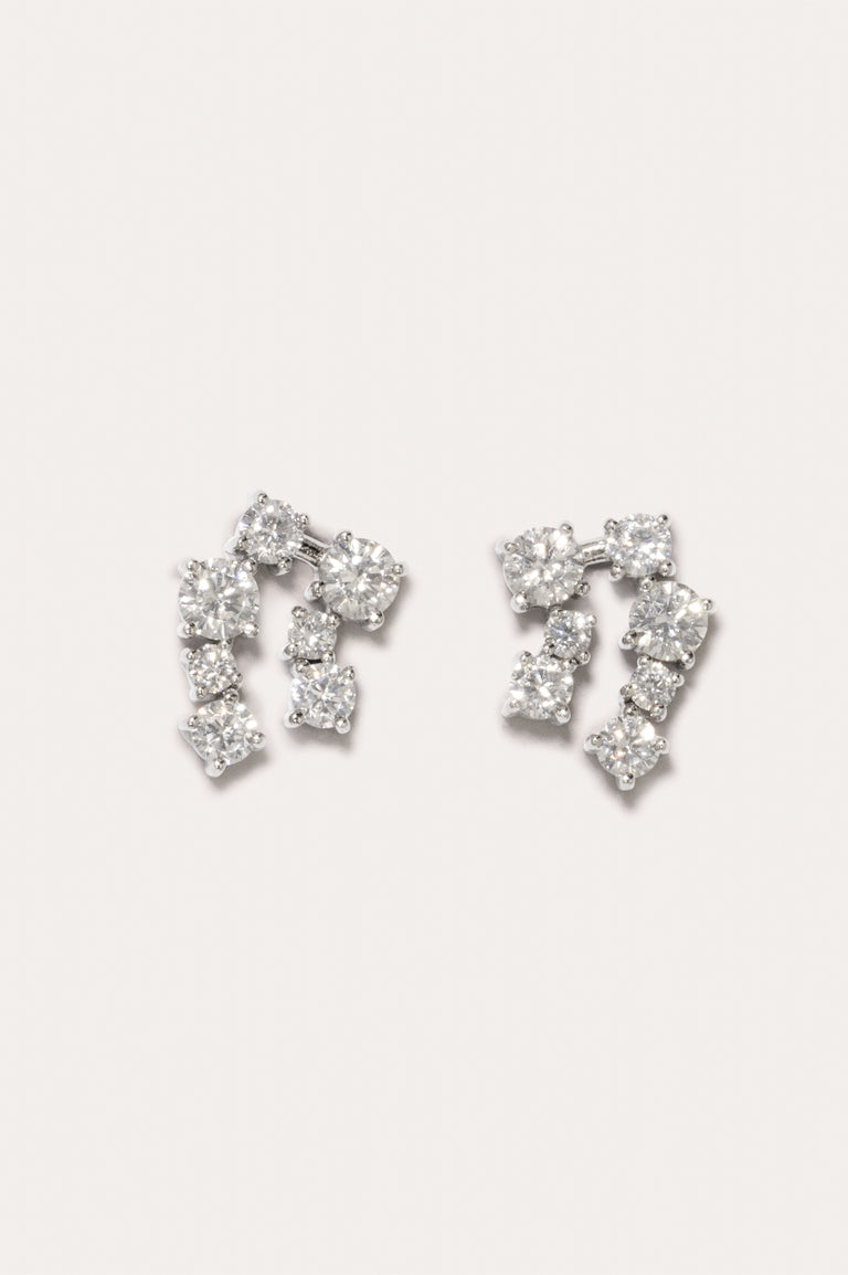 Myth - Cubic Zirconia and Rhodium Plated Earrings