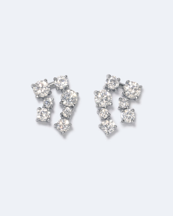Myth - 14 Carat White Gold and Diamond Earrings
