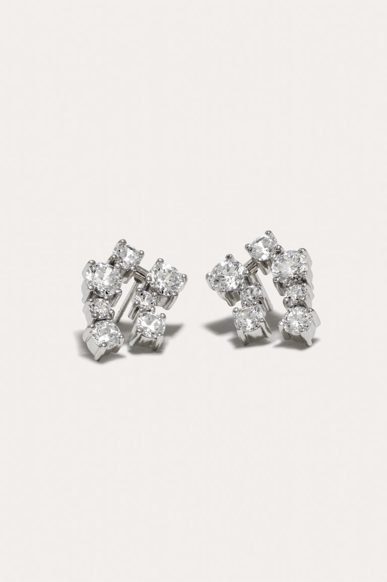 Myth - Zirconia and Rhodium Plated Earrings