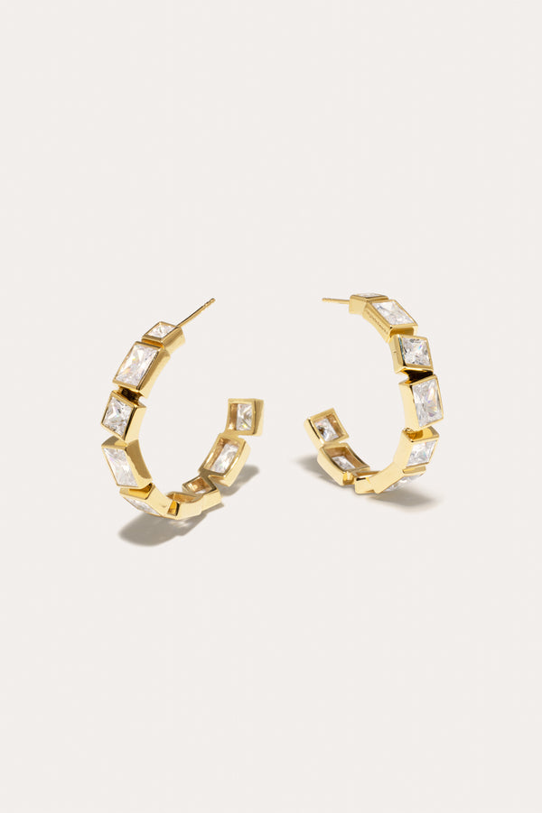 Z31 - Zirconia and Recycled Gold Vermeil Earrings