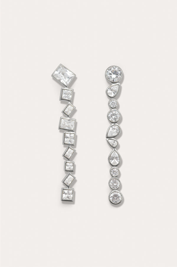 Dare - Zirconia and Recycled Silver Earrings
