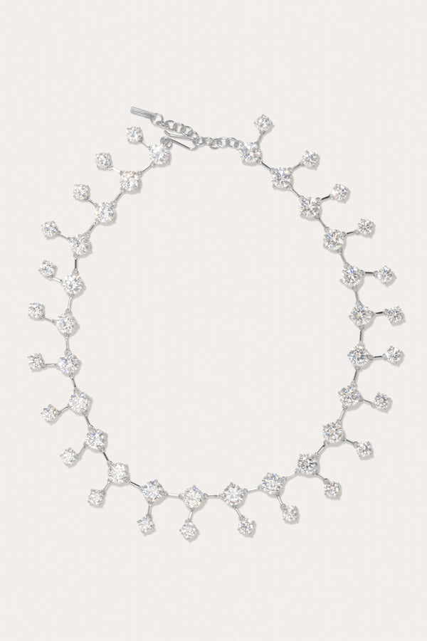 Memory Lane - Zirconia and Recycled Silver Necklace