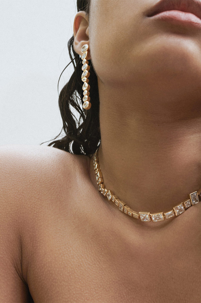 Dare - Zirconia and Recycled Gold Vermeil Necklace