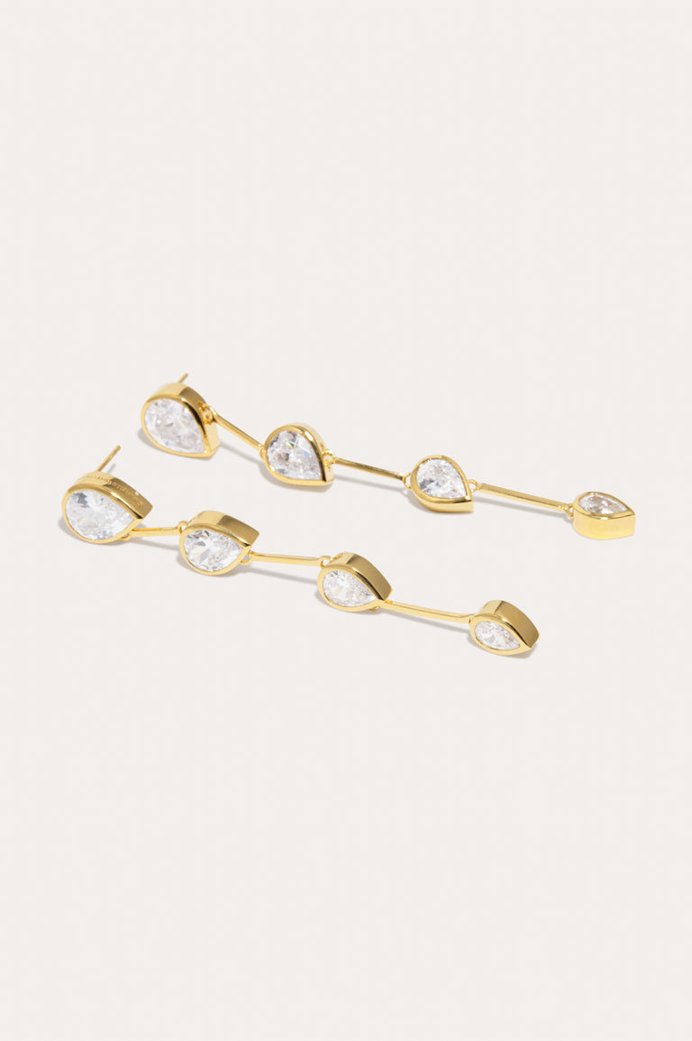 Z64 - Zirconia and Recycled Gold Vermeil Earrings