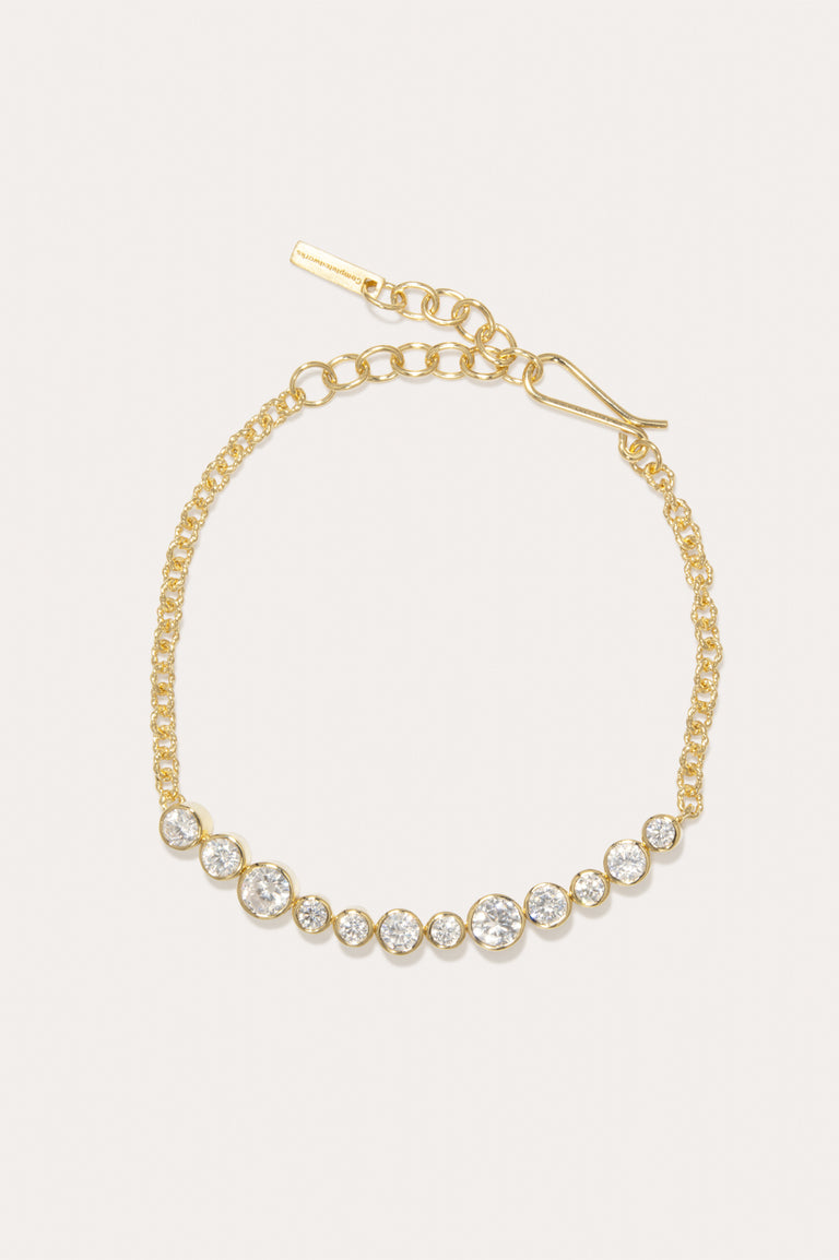 Wild Eyed - Zirconia and Recycled Gold Vermeil Bracelet