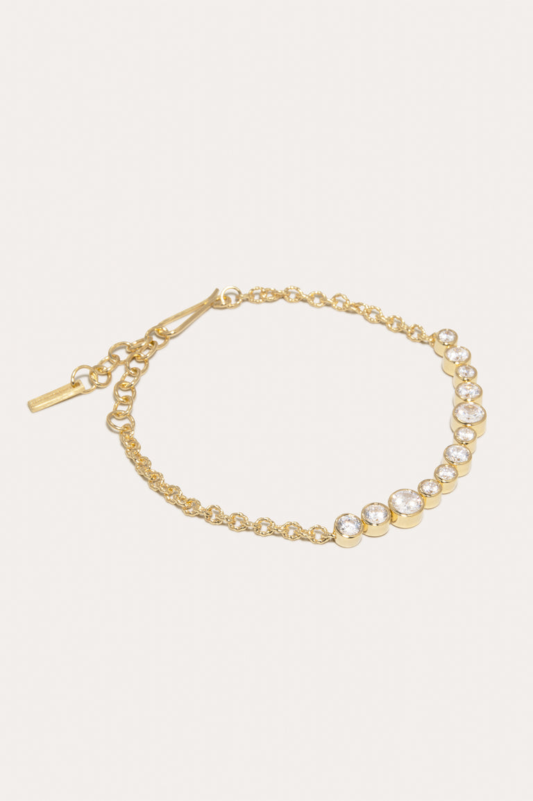 Wild Eyed - Zirconia and Recycled Gold Vermeil Bracelet