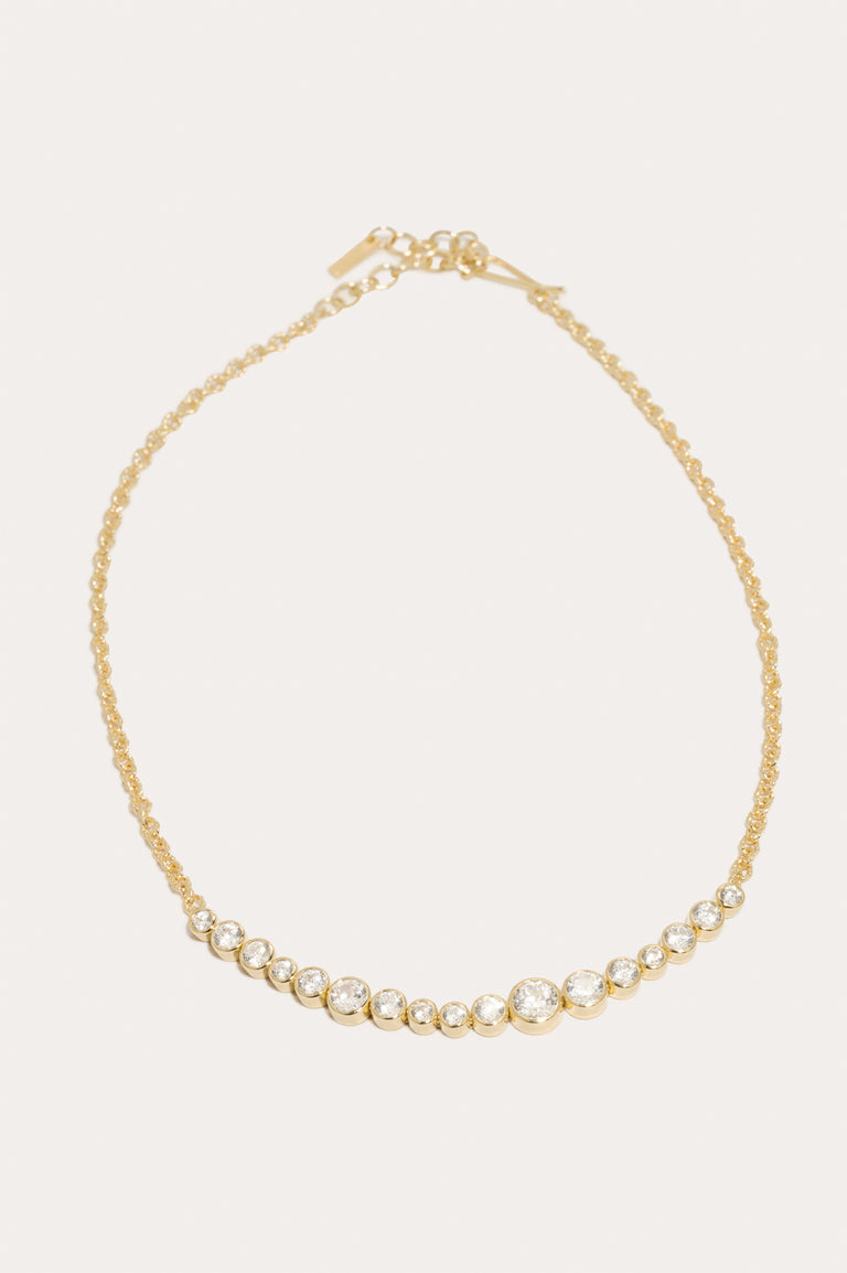 Wild Eyed - Zirconia and Recycled Gold Vermeil Necklace