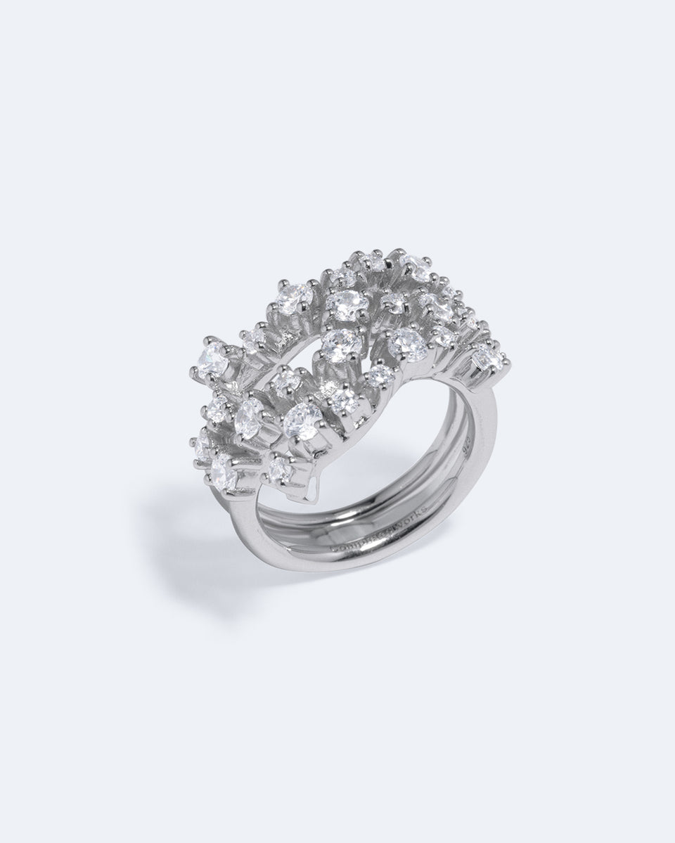 Dropping Light - 14 Carat White Gold and Diamond Ring