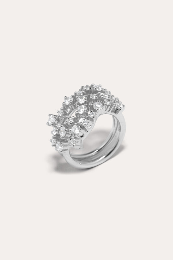 Dropping Light - 14 Carat White Gold and Diamond Ring