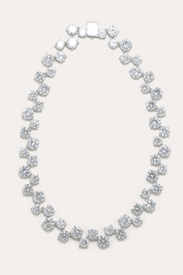 Juggernaut - Zirconia and Rhodium Plated Necklace