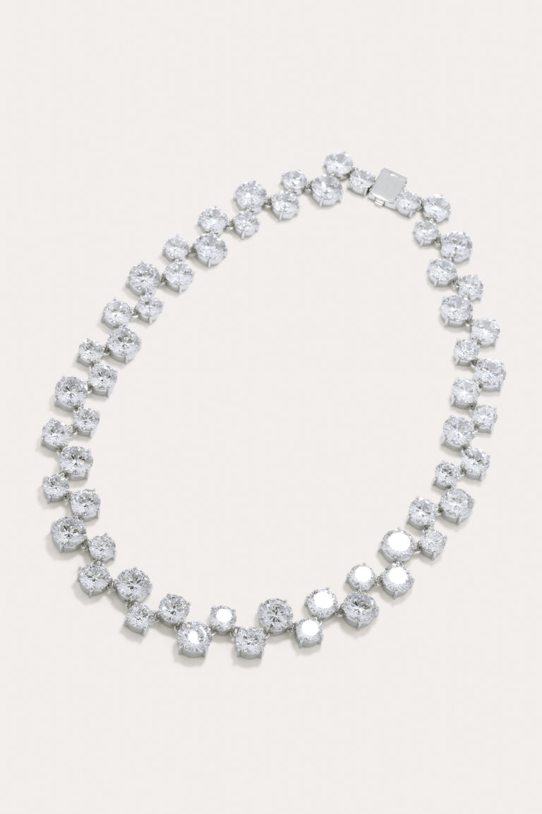Juggernaut - Zirconia and Rhodium Plated Necklace