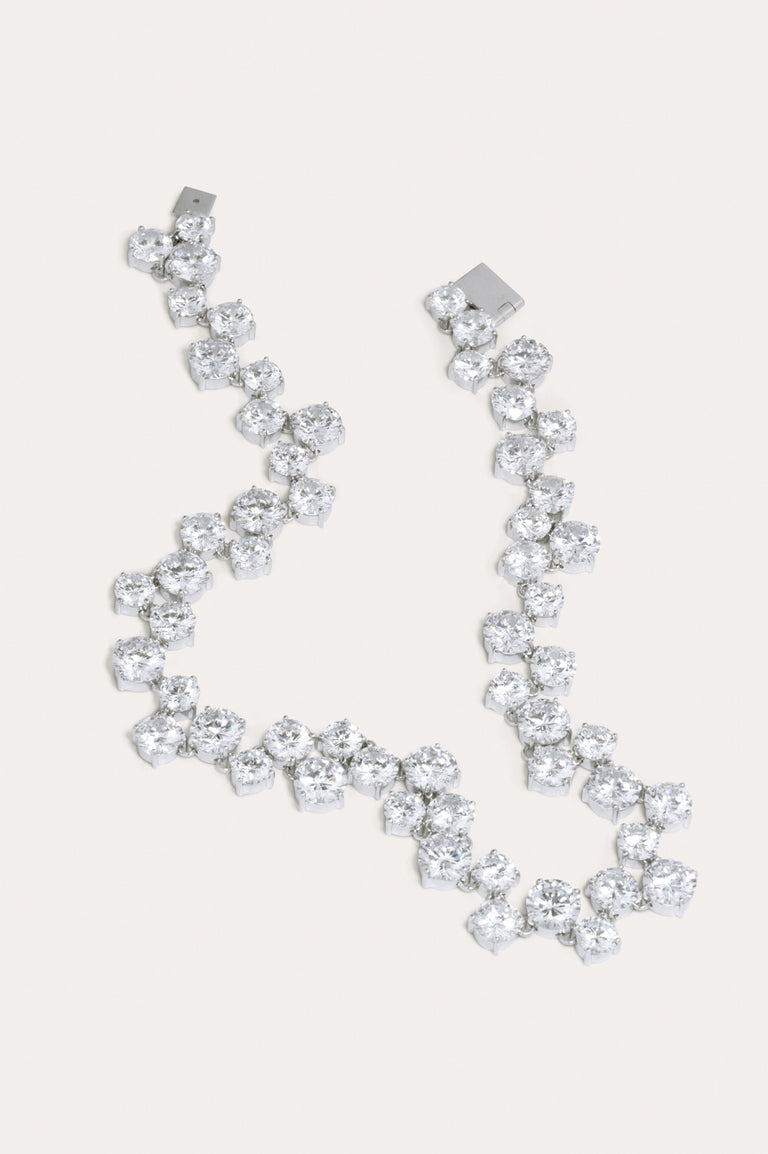 Juggernaut - Zirconia and Rhodium Plated Necklace