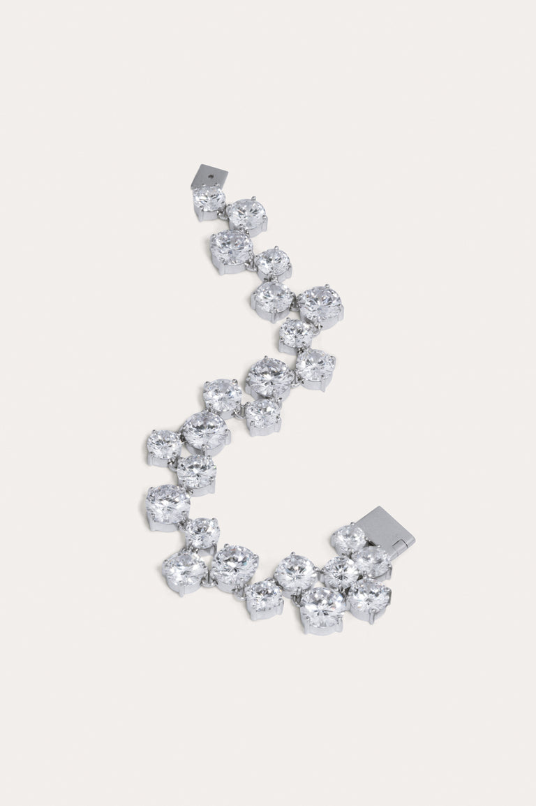 Z89 - Zirconia and Rhodium Plated Bracelet