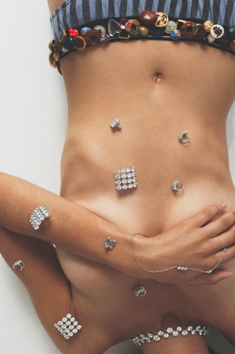 Juggernaut - Zirconia and Silver Plated Earrings