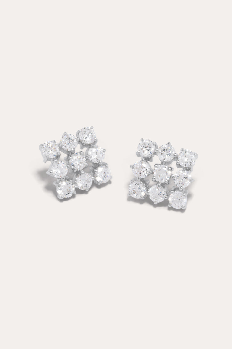 "Notsobig" Juggernaut - Zirconia and Recycled Silver Earrings