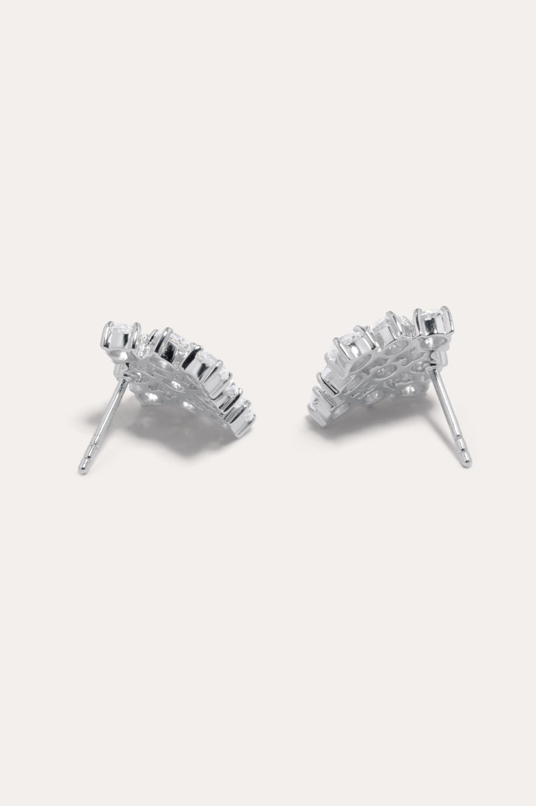 "Notsobig" Juggernaut - Zirconia and Recycled Silver Earrings