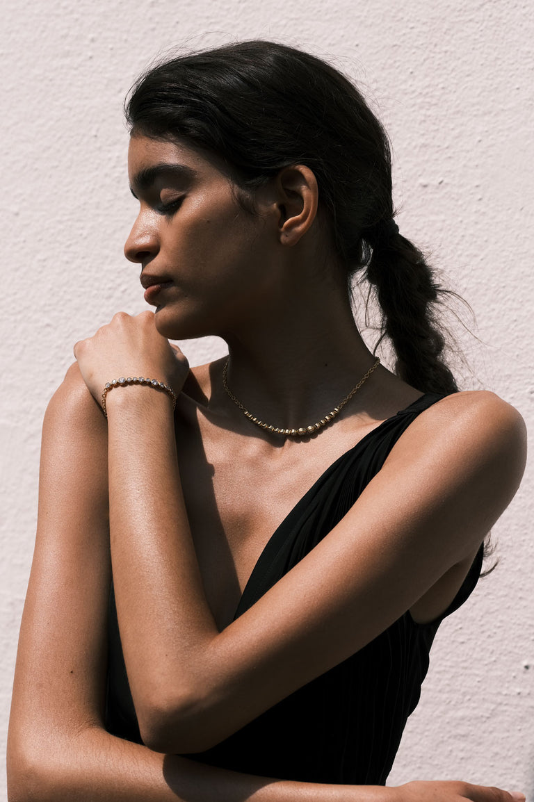 Wild Eyed - Zirconia and Recycled Gold Vermeil Bracelet