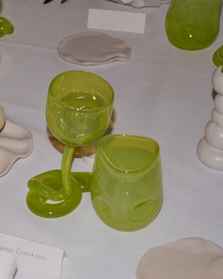 Thaw - Recycled Glass Tumbler in Acid Green