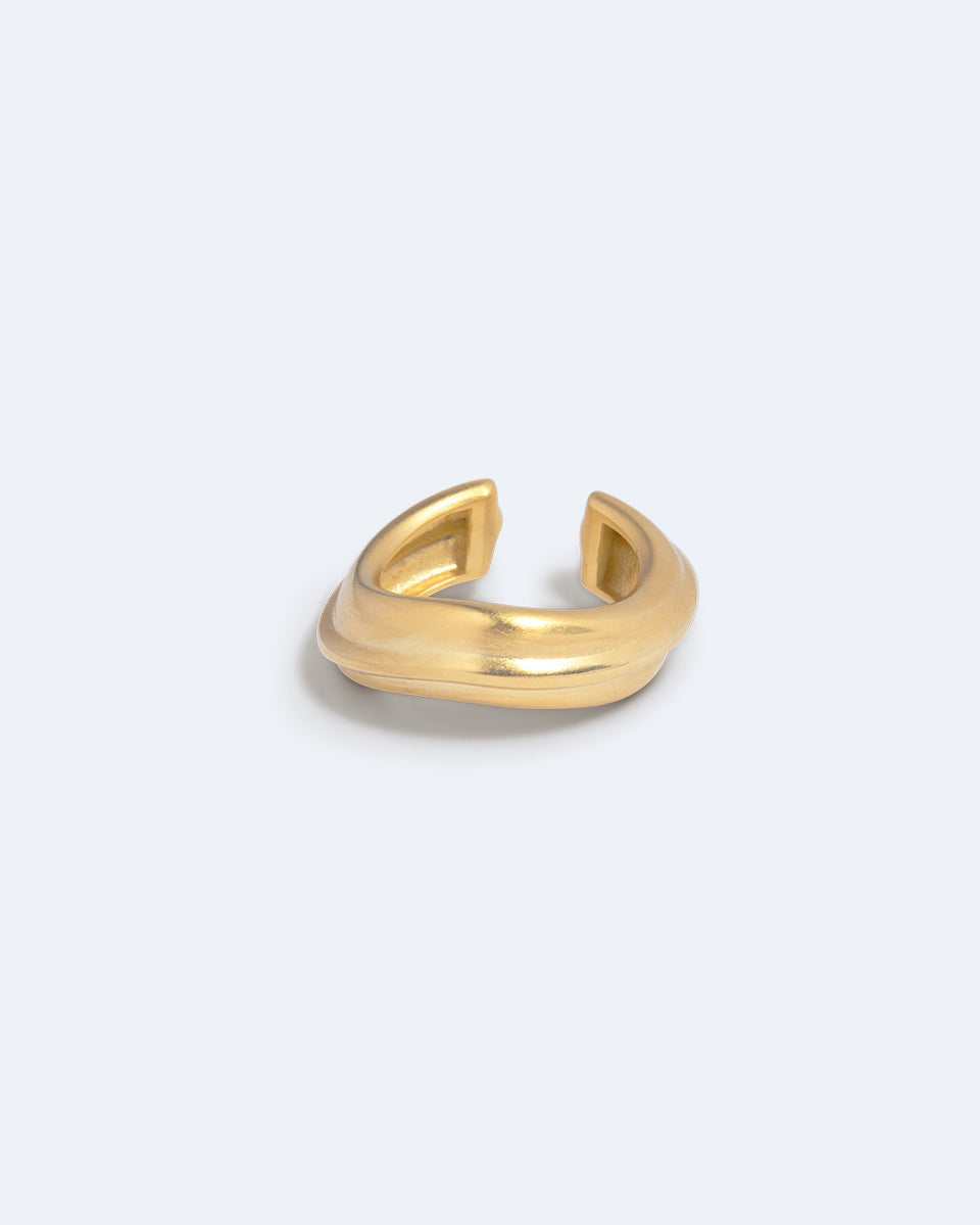 Is This Riveting? - Set of 3 Satin Gold Plated Ear Cuffs