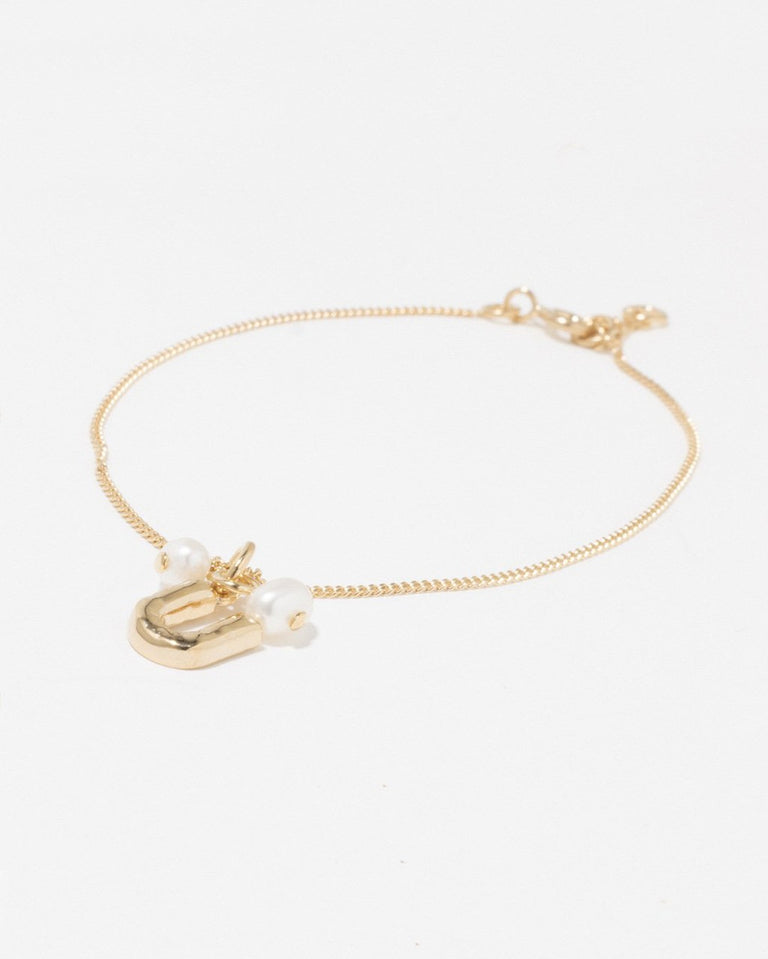 Classicworks™ U - Pearl and Recycled Gold Vermeil Bracelet