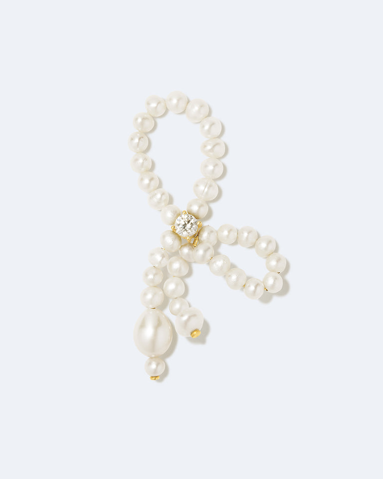 The Tender Grip - Pearl and Zirconia Recycled Gold Vermeil Ring