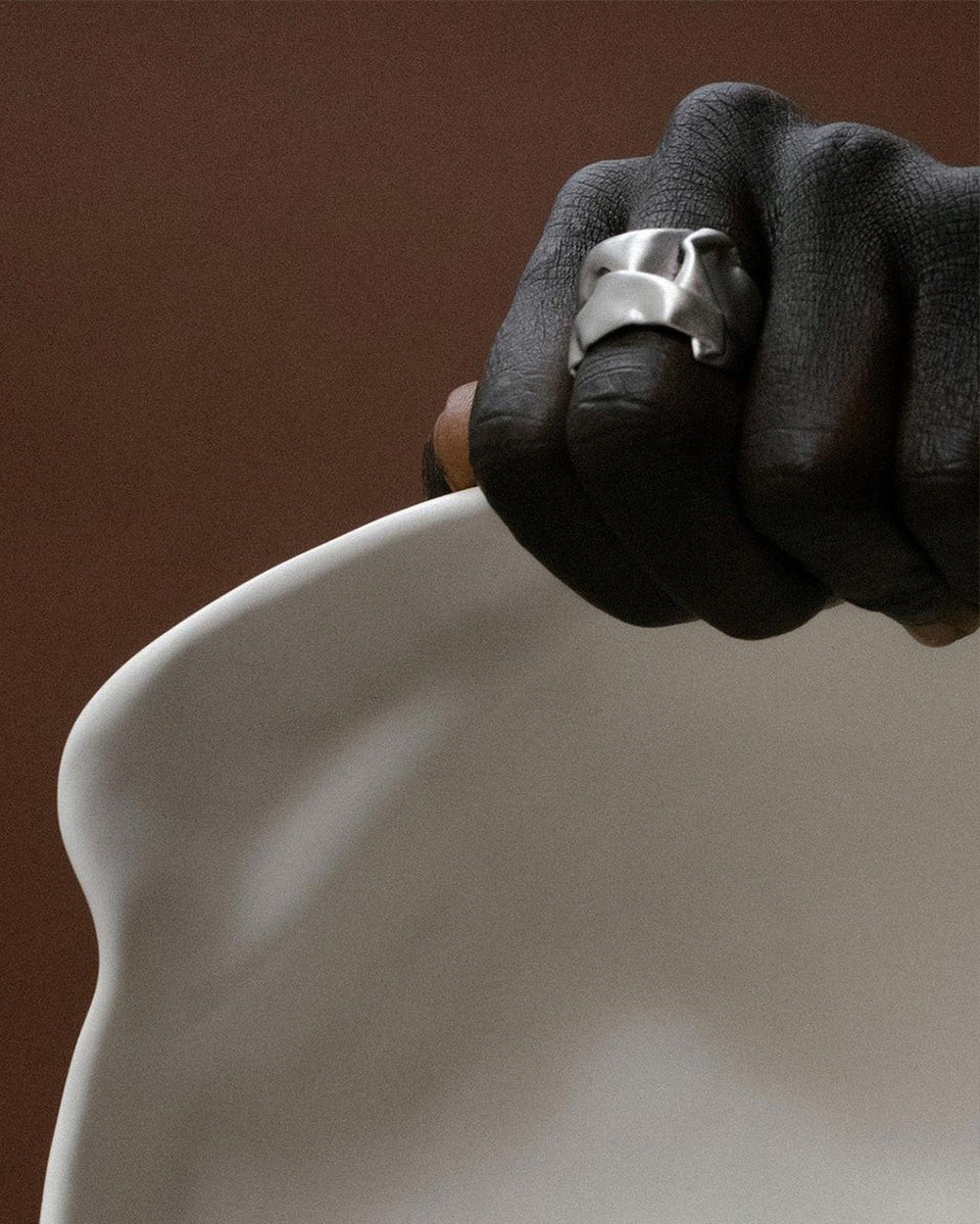 Crunched: A Tale of Abandoned Legal Strategies - Recycled Silver Ring