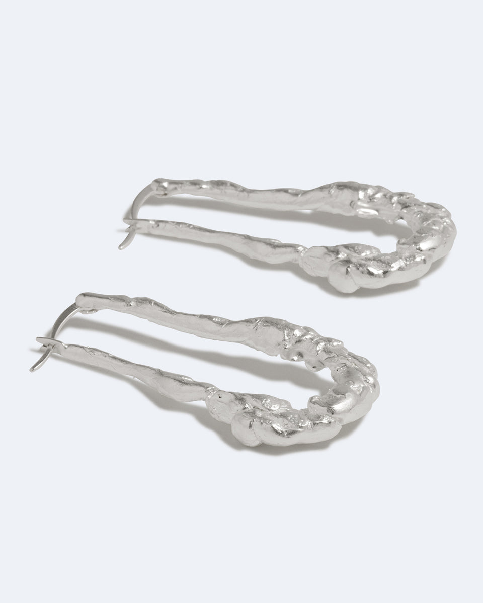 Dripstone - Silver Plated Earrings