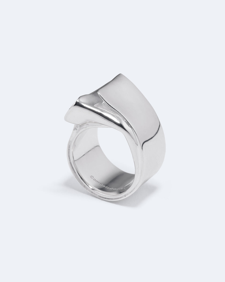 Soggy Envelope - Recycled Silver Ring