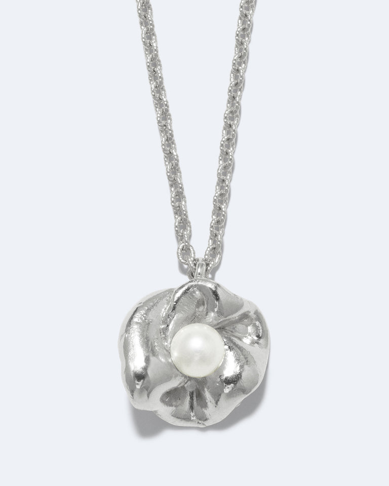 Dream Odyssey - Pearl and Recycled Silver Pendant