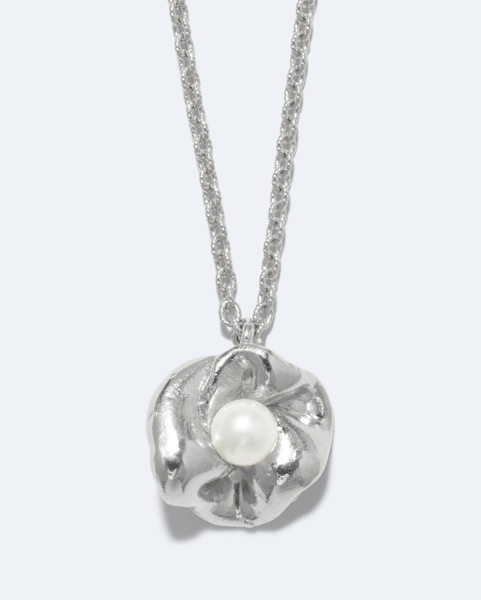 Dream Odyssey - Pearl and Recycled Silver Pendant