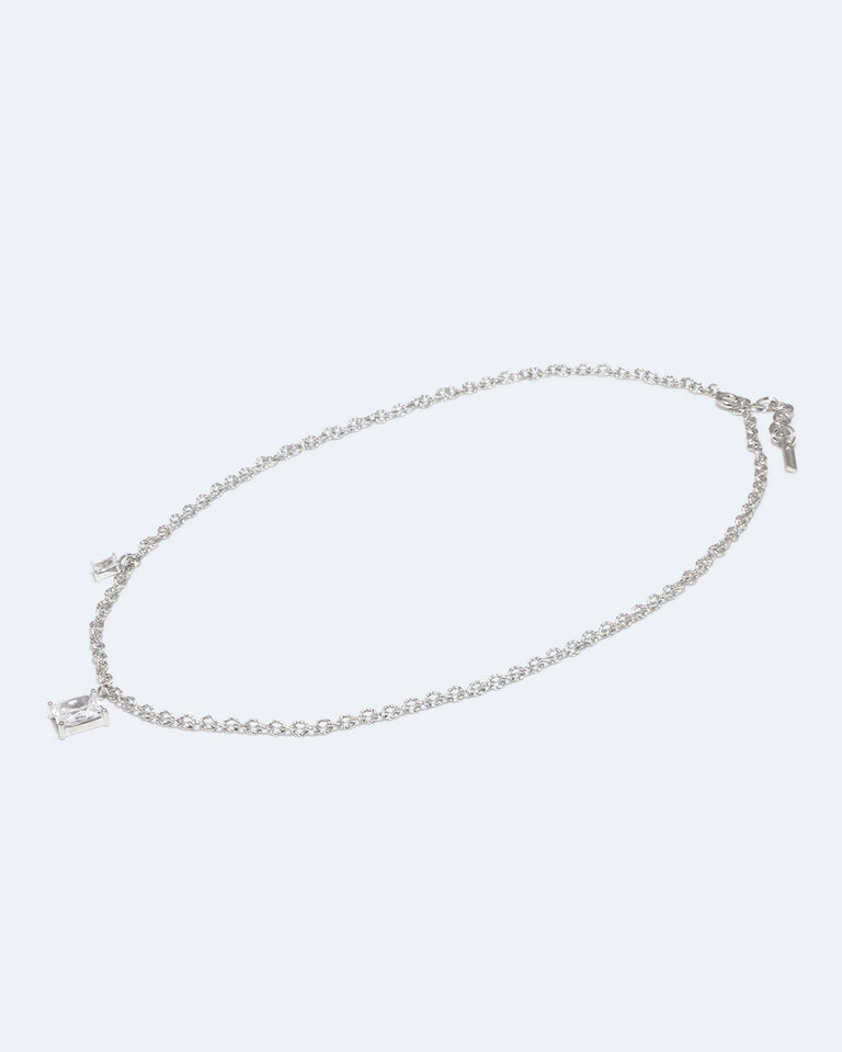 Encrypted Dreams - Zirconia and Sterling Silver Necklace