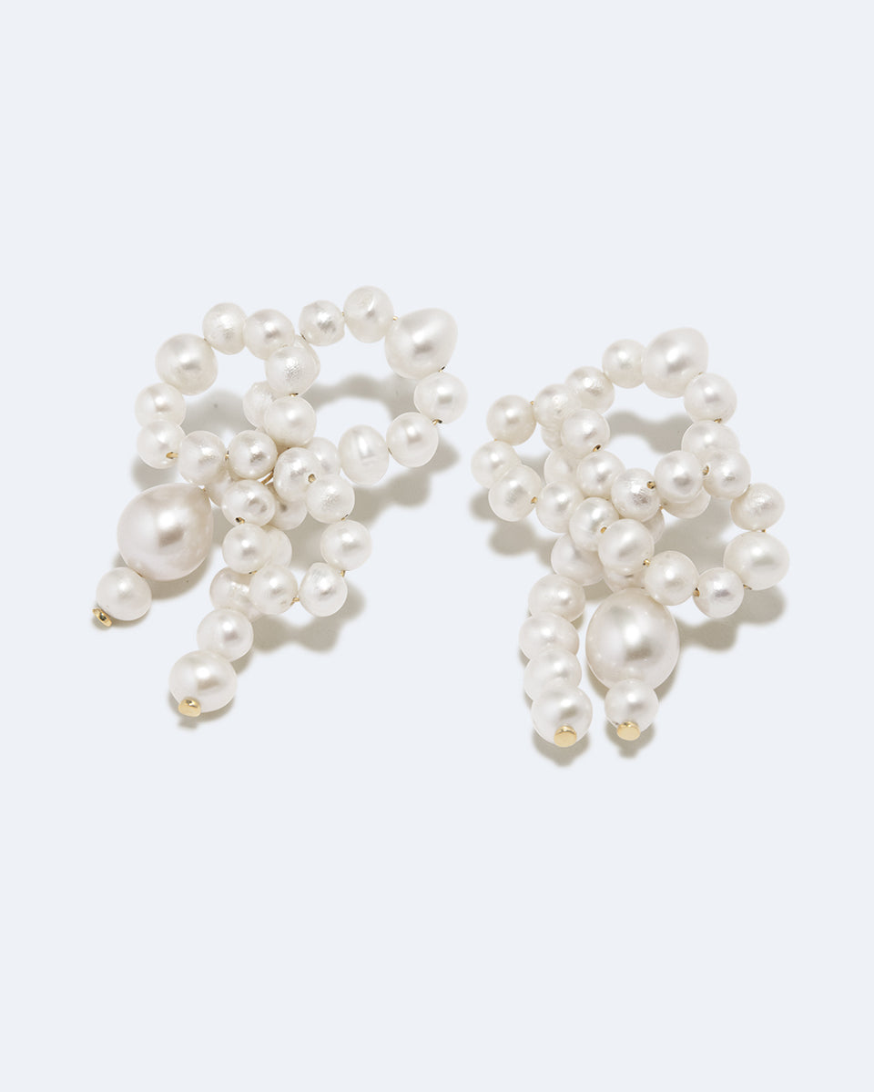 Five Second Rule - Pearl and Recycled Gold Vermeil Earrings