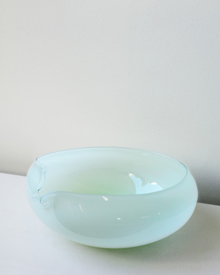 B136 - Recycled Glass Bowl in Mint Green
