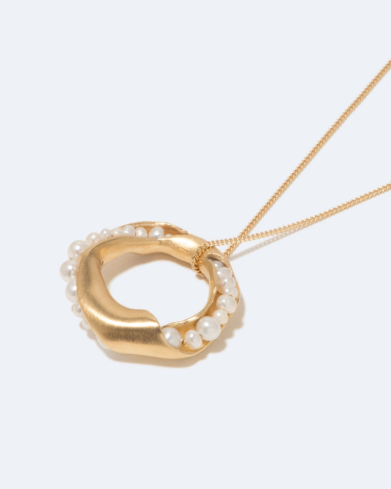 Drippity Drip - Pearl and Gold Plated Pendant