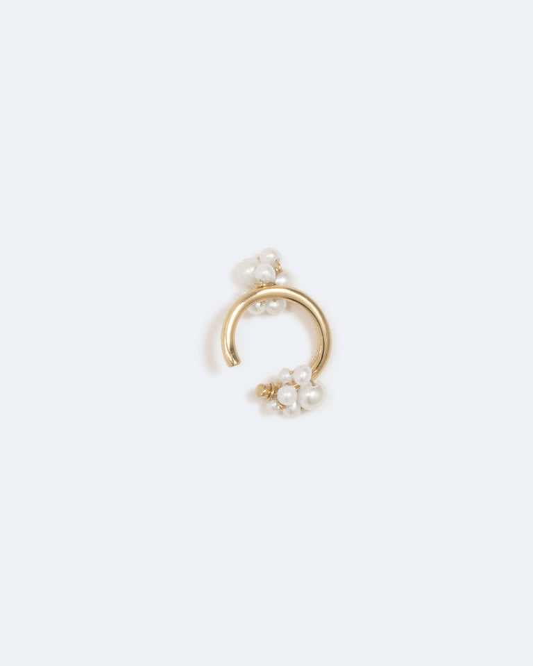 Surfacing - Pearl and Recycled Gold Vermeil Ear Cuff