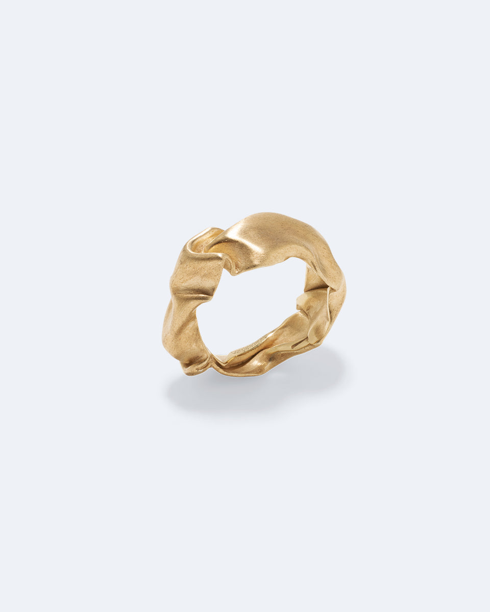 "Notsobig" Crunched - Recycled Gold Vermeil Ring