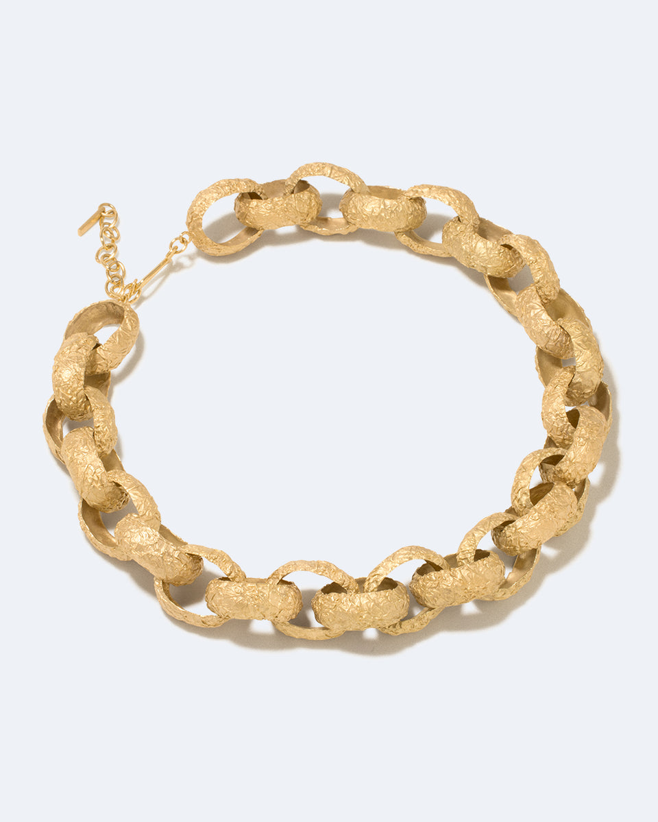 The Cave You Fear to Enter Holds The Treasure That You Seek -  Gold Plated Necklace