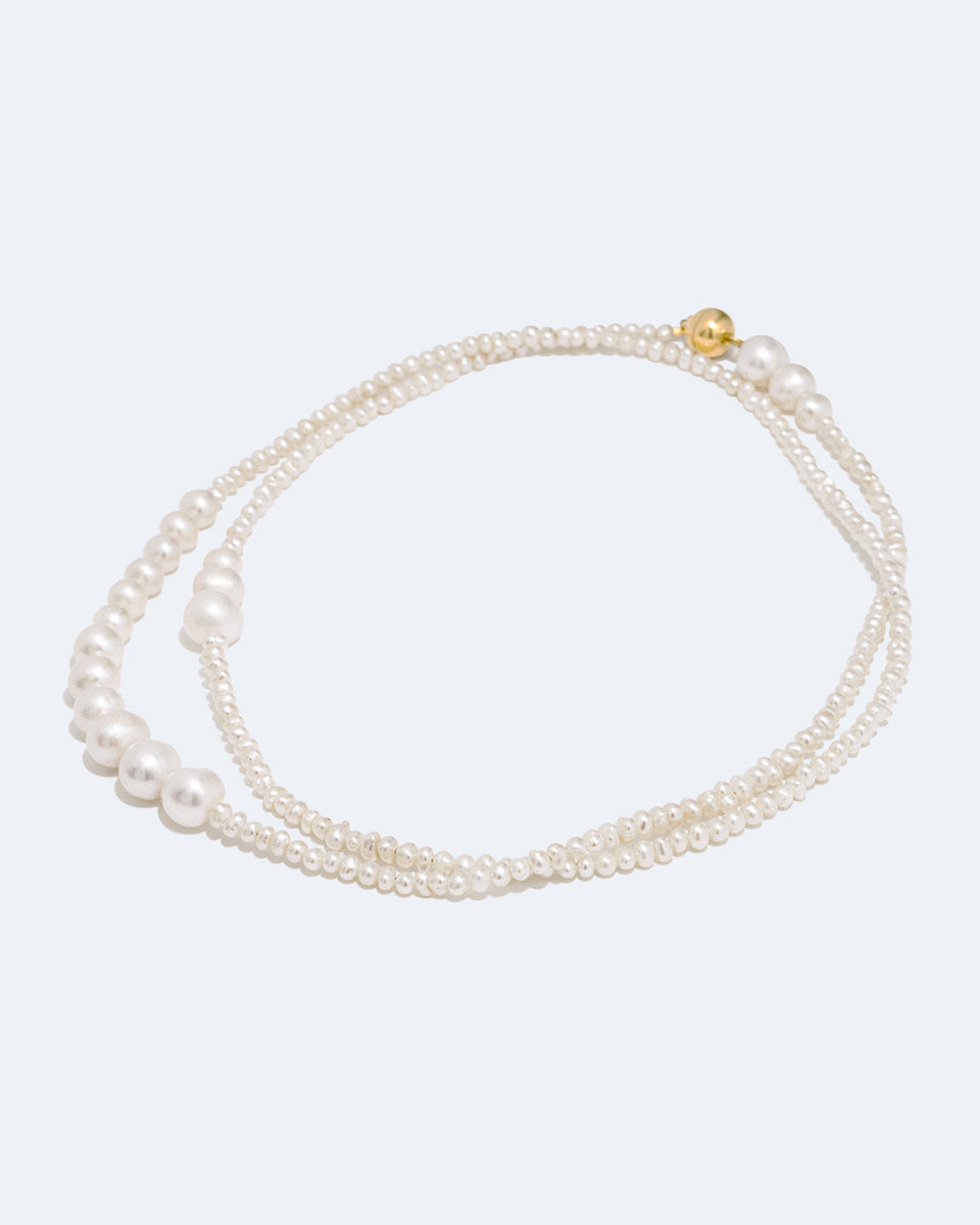 Couplet - Pearl and Recycled Gold Vermeil Necklace