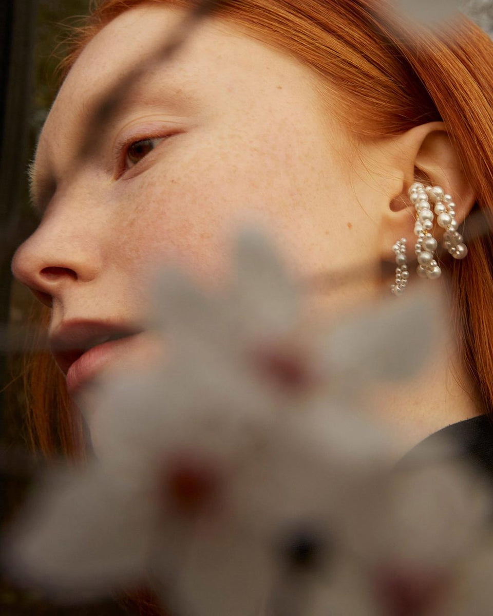 Nimbus - Pearl and Recycled Gold Vermeil Ear Cuff