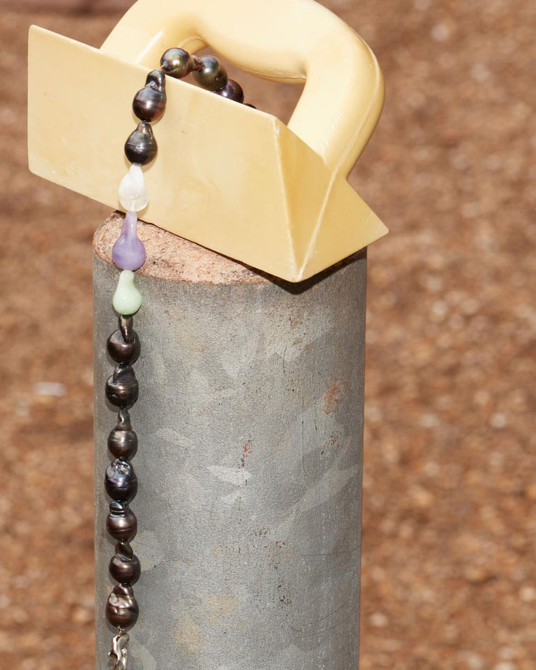 Foraging II - Pearl and Bio Resin Platinum Plated Necklace