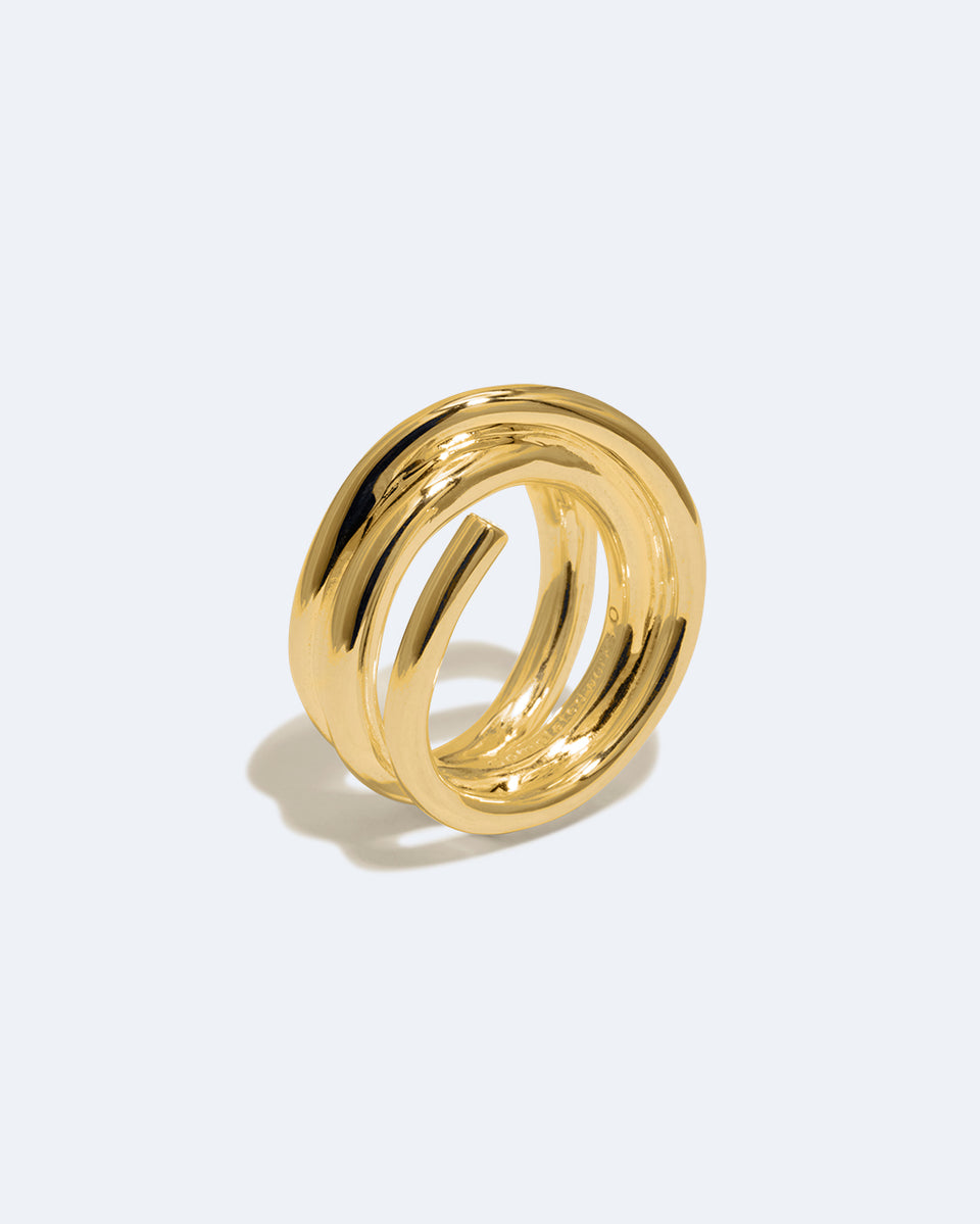Coil - Zirconia and Recycled Gold Vermeil Ring