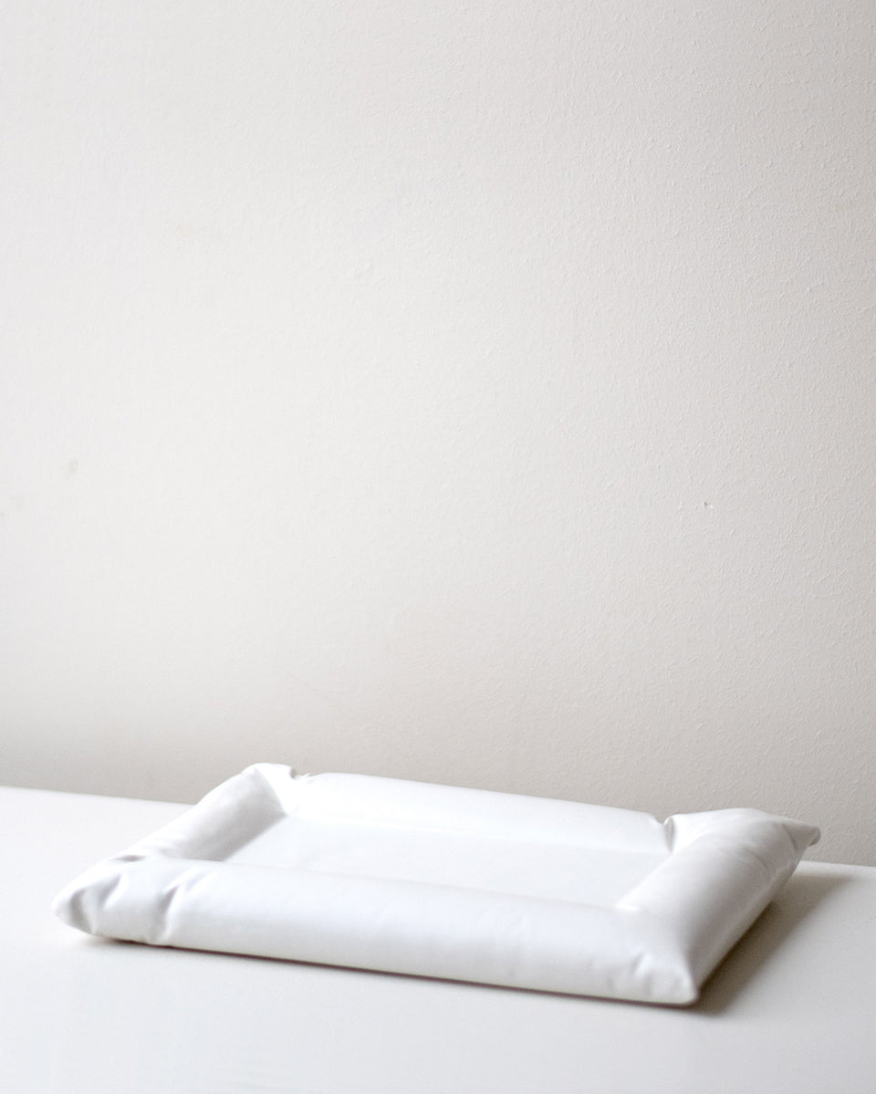 Plush III - Ceramic Cushion Tray in Matte White