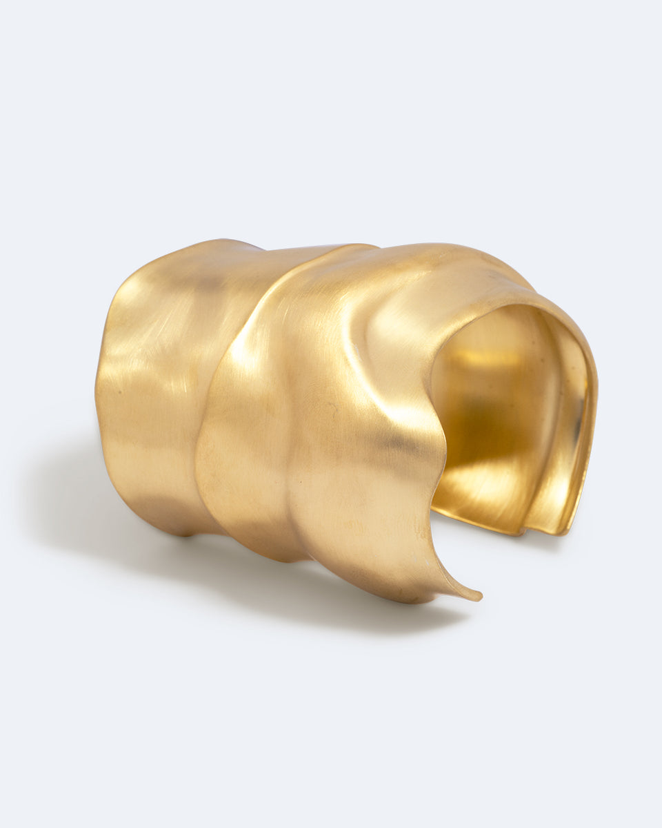 Foreshore - Satin Gold Plated Cuff